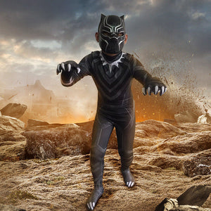 T'Challa Wakanda King Black Panther Cosplay Jumpsuit Outfit Adults Kids Costume