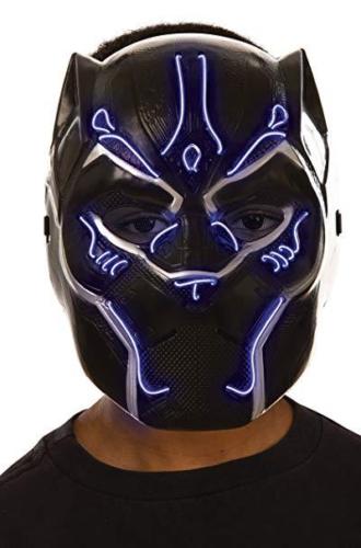 Black Panther Kids Deluxe Battle Light up Vinyl Mask Costume Accessory